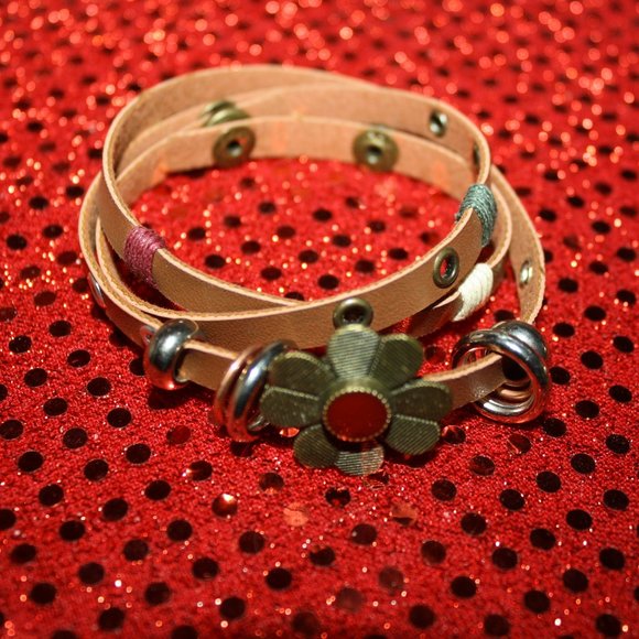 Faux Leather Wrap Bracelet - Picture 2 of 4
